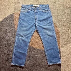 Levi’s - 505 Regular Fit Straight Leg Classic Blue Denim Jeans - 38x30